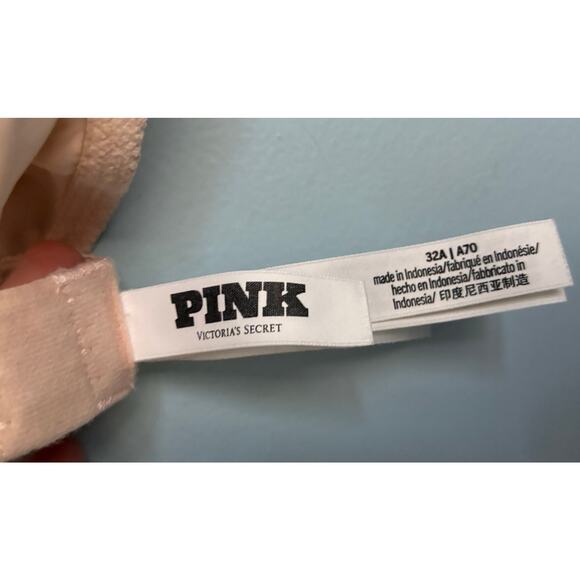 Victoria's Secret PINK Wear Everywhere Push Up Bra 32A Beige - Picture 3 of 7